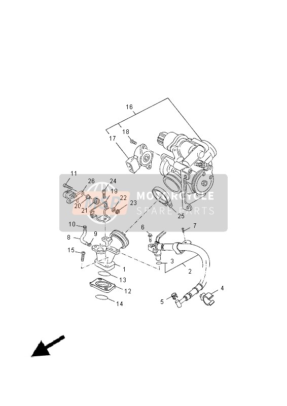 Yamaha YP125RA 2014 Intake for a 2014 Yamaha YP125RA